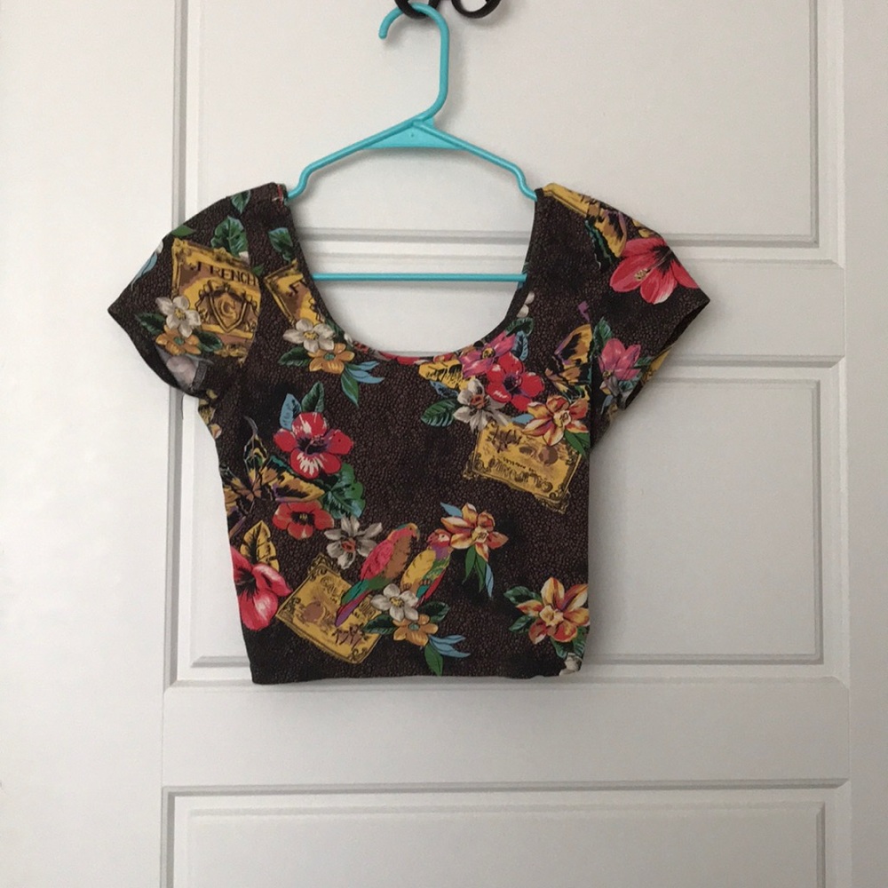 Tropical crop top from forever 21